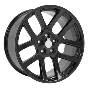 OE Wheels DG51-22100-5550-25B 22" Replica DG51 fits Dodge RAM 22x10 Black