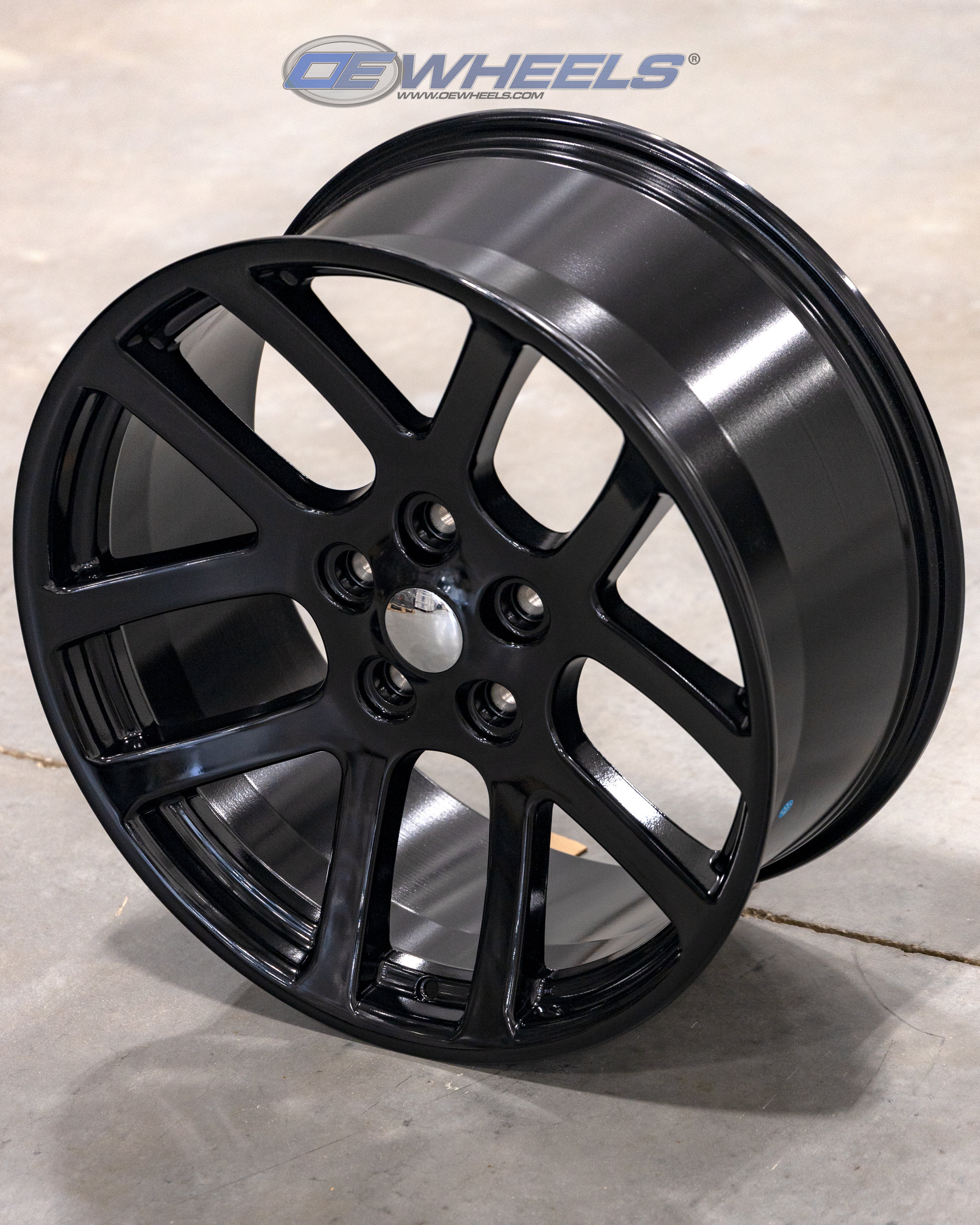 OE Wheels DG51-22100-5550-25B 22" Replica DG51 fits Dodge RAM 22x10 Black