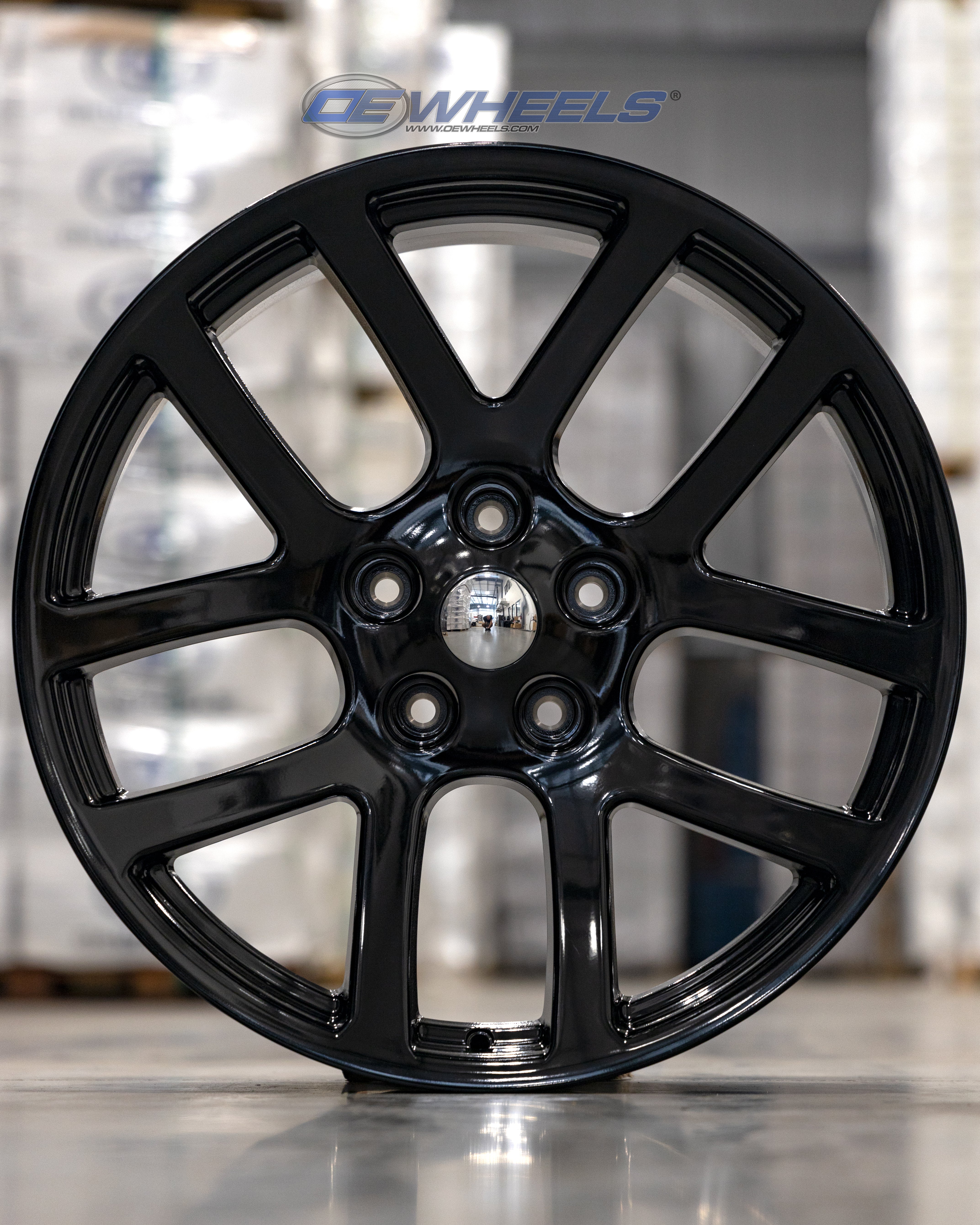 OE Wheels DG51-22100-5550-25B 22" Replica DG51 fits Dodge RAM 22x10 Black