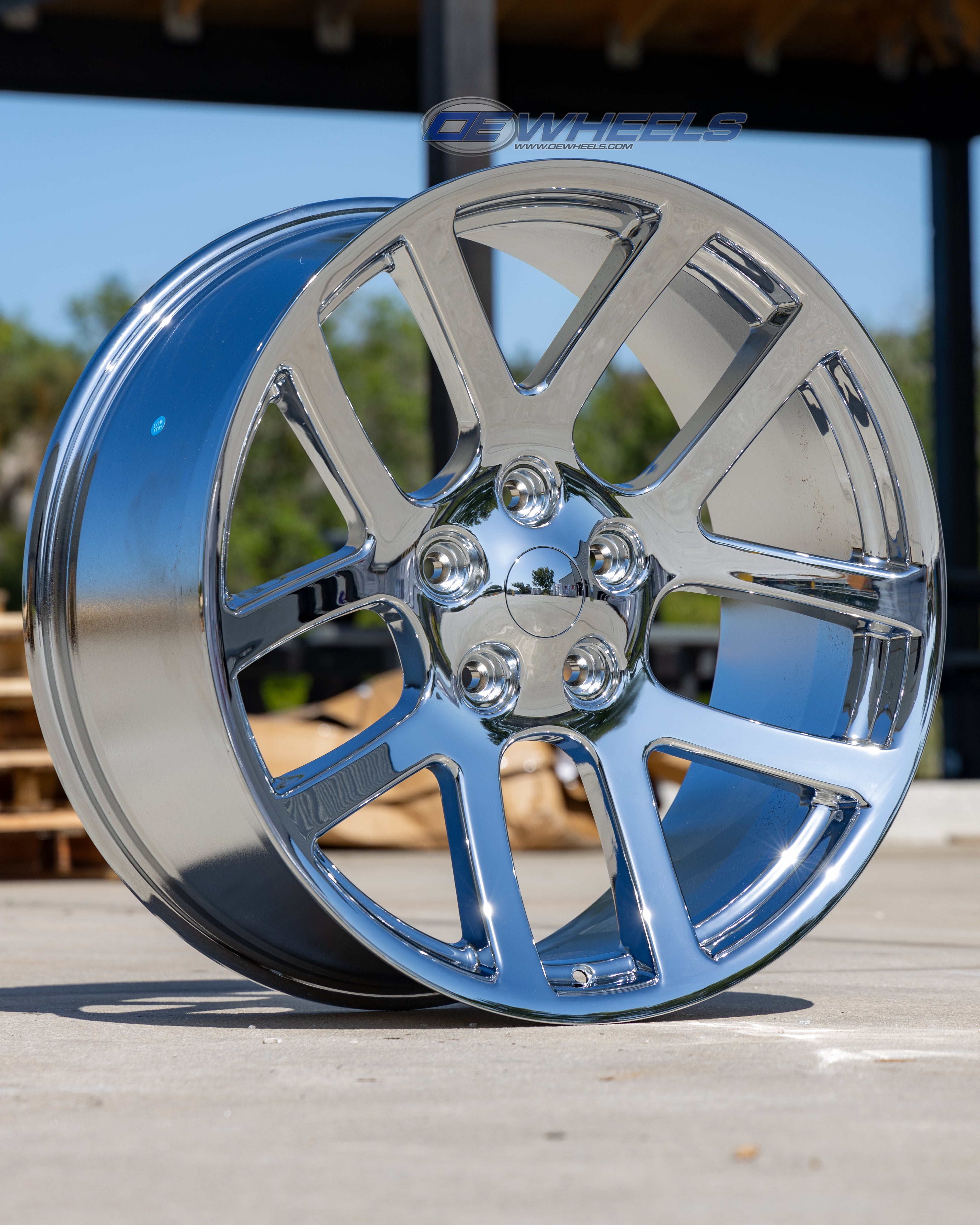 OE Wheels DG51-22100-5550-25C 22" Replica DG51 fits Dodge RAM 22x10 Chrome