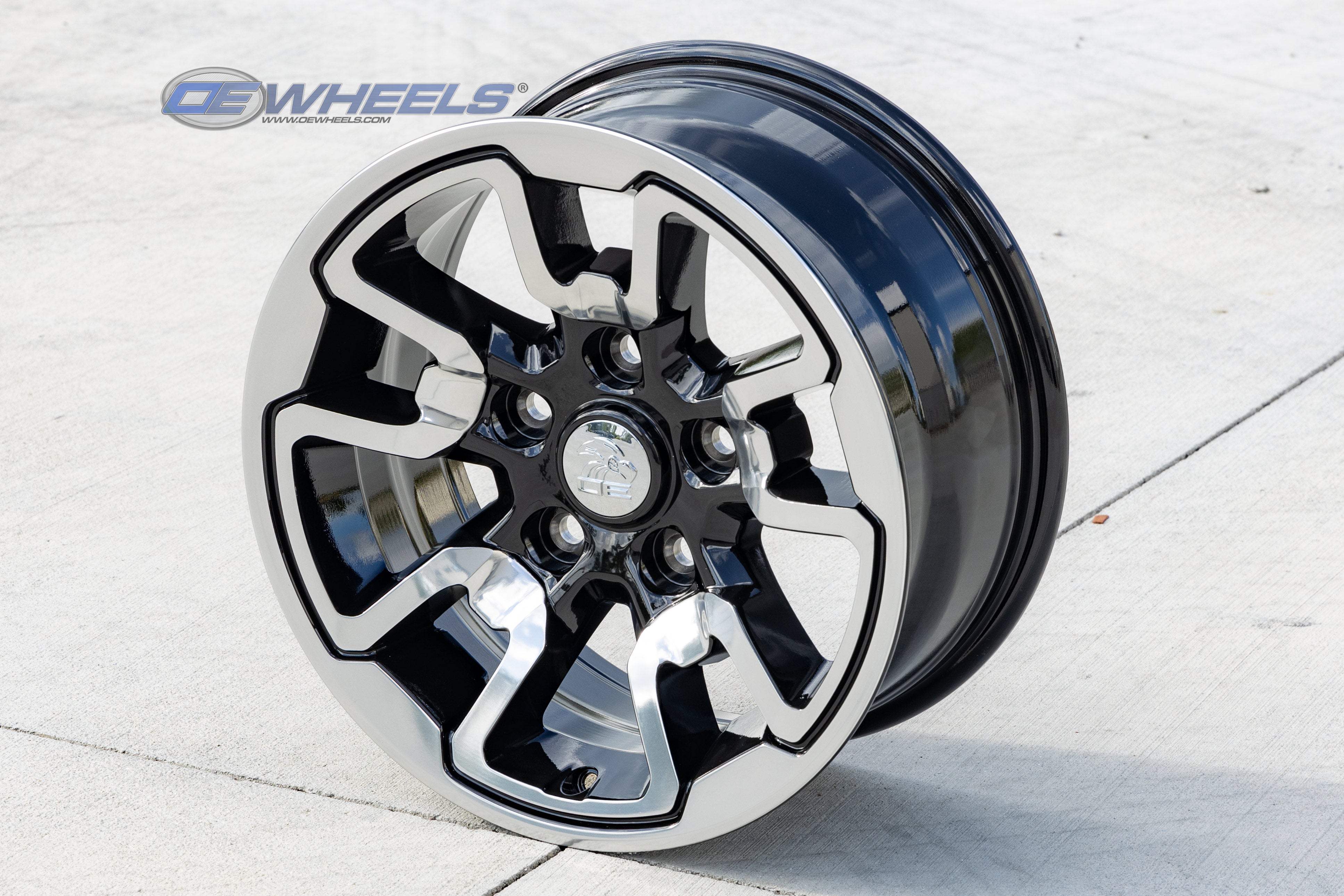OE Wheels DG55-17080-5550-18PB1 17" Replica fits Dodge RAM Rebel Polish w/Satin