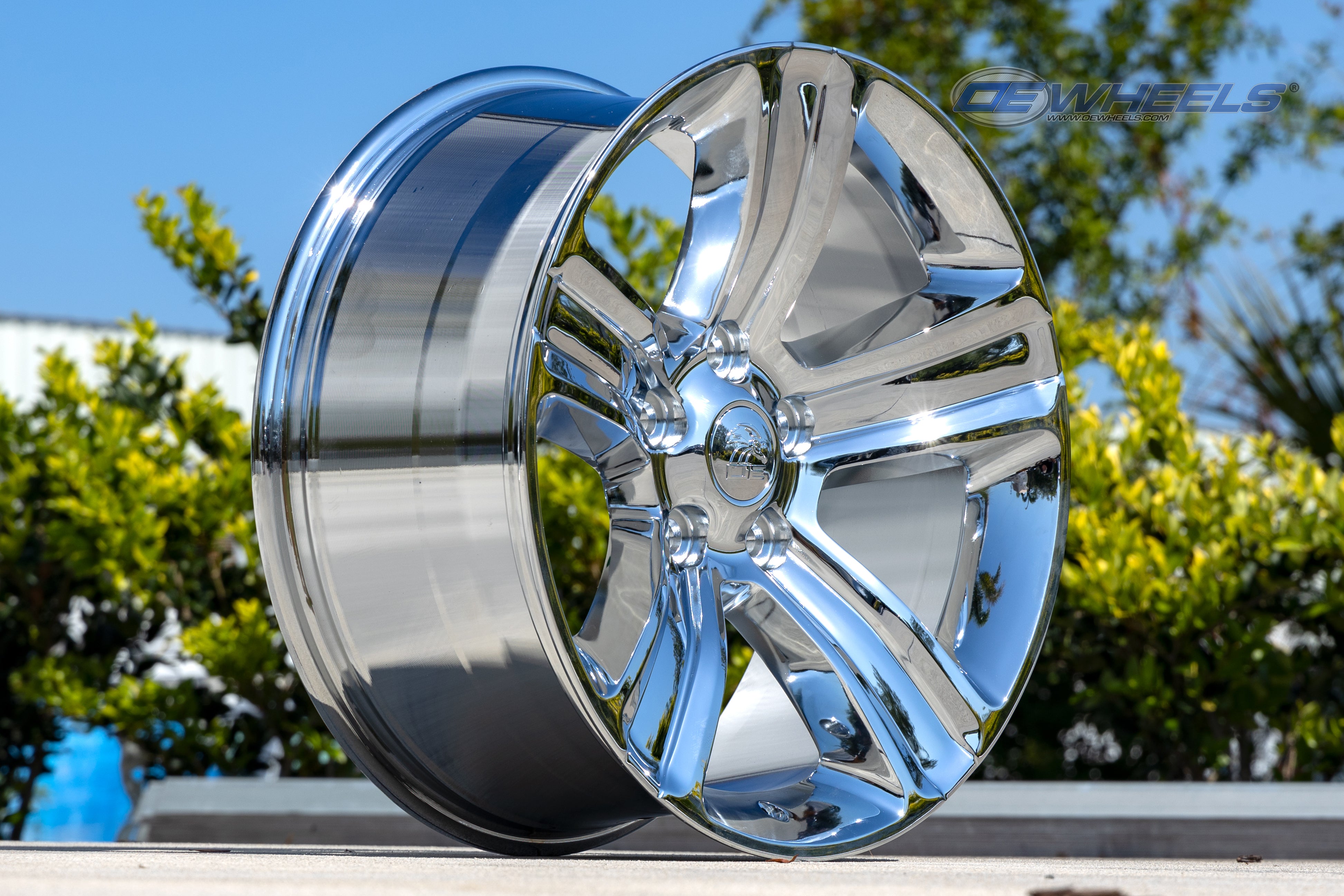 OE Wheels DG65-20090-5550-19C 20" Replica DG65 fits Dodge RAM 20x9 Chrome