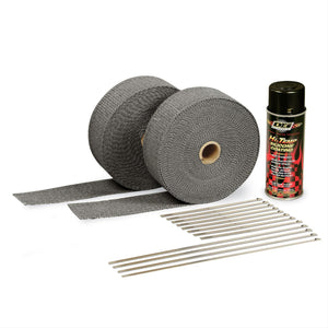 DESIGN ENGINEERING 10110 2in Exhaust Wrap Kit Blk w/Blk Silicone Coating