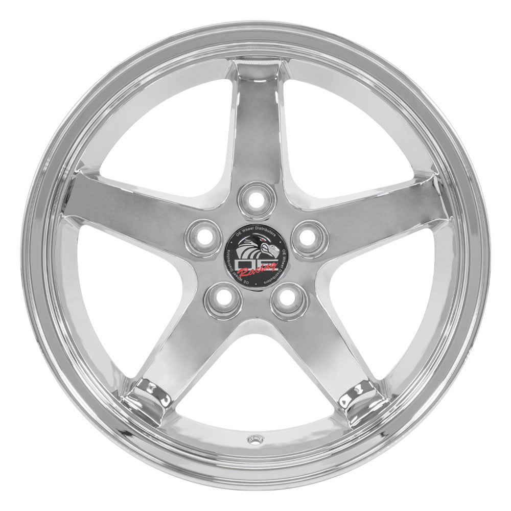 OE Wheels FR04B-D17105-5450-27C 17" Replica Fits Ford Mustang Cobra Rim Chrome