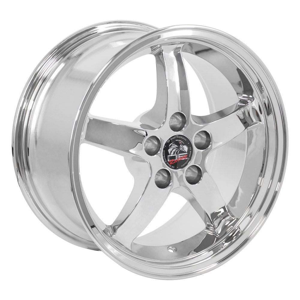 OE Wheels FR04B-D17105-5450-27C 17" Replica Fits Ford Mustang Cobra Rim Chrome
