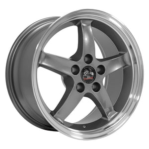 OE Wheels FR04B-D17090-5450-24GM 17" Replica fits Ford Mustang Cobra Gunmetal