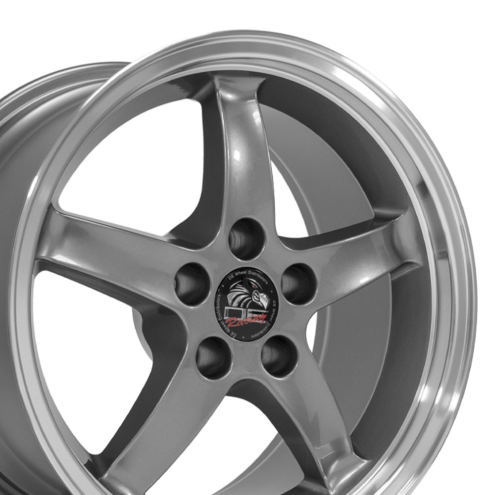 OE Wheels FR04B-D17090-5450-24GM 17" Replica fits Ford Mustang Cobra Gunmetal
