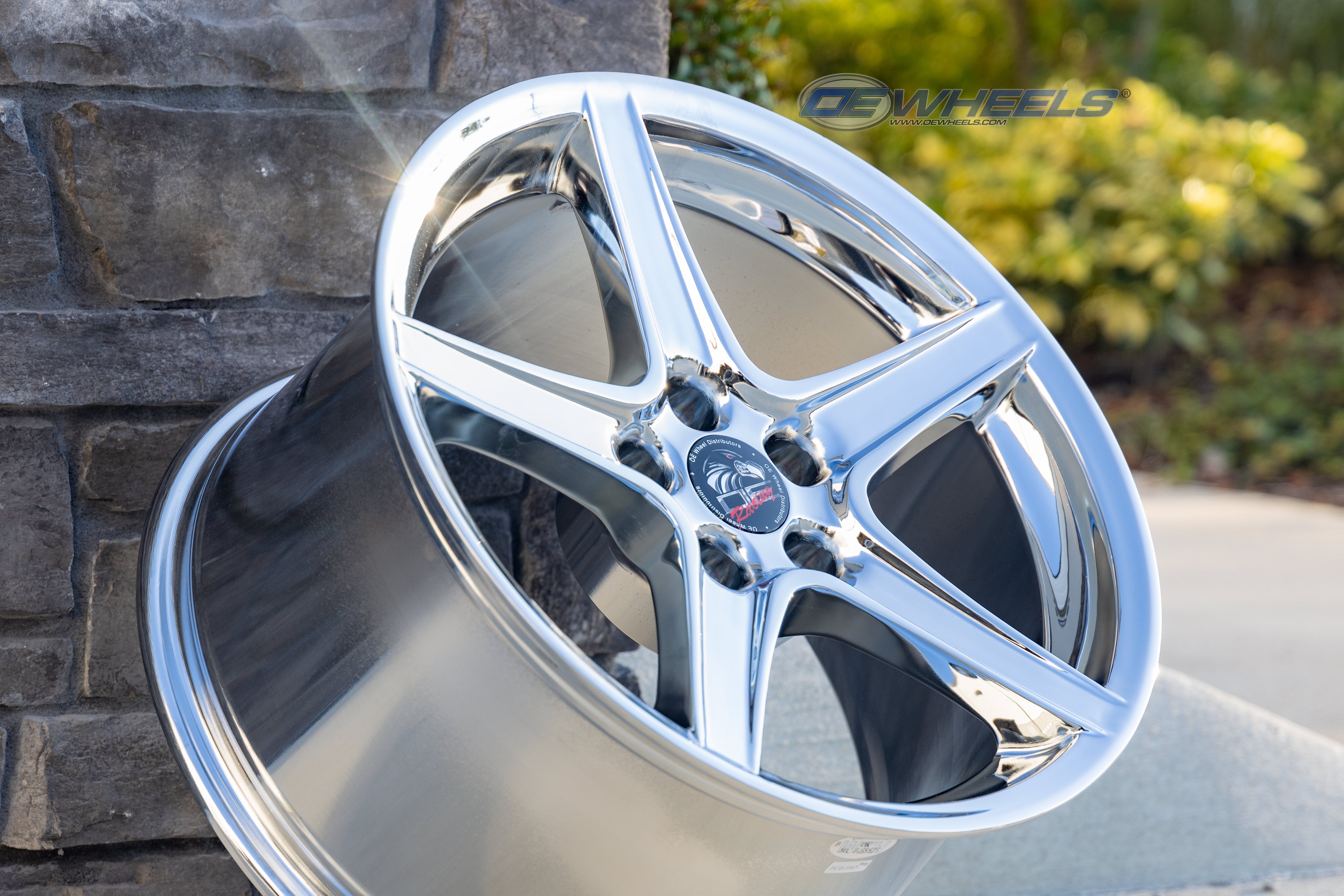 OE Wheels FR06B-18100-5450-22C 18" Replica FR06B fits Ford Mustang Saleen Chrome