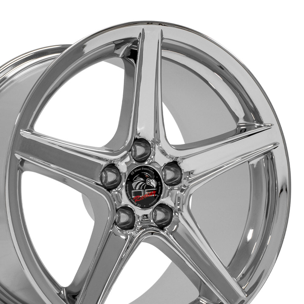 OE Wheels FR06B-18100-5450-22C 18" Replica FR06B fits Ford Mustang Saleen Chrome
