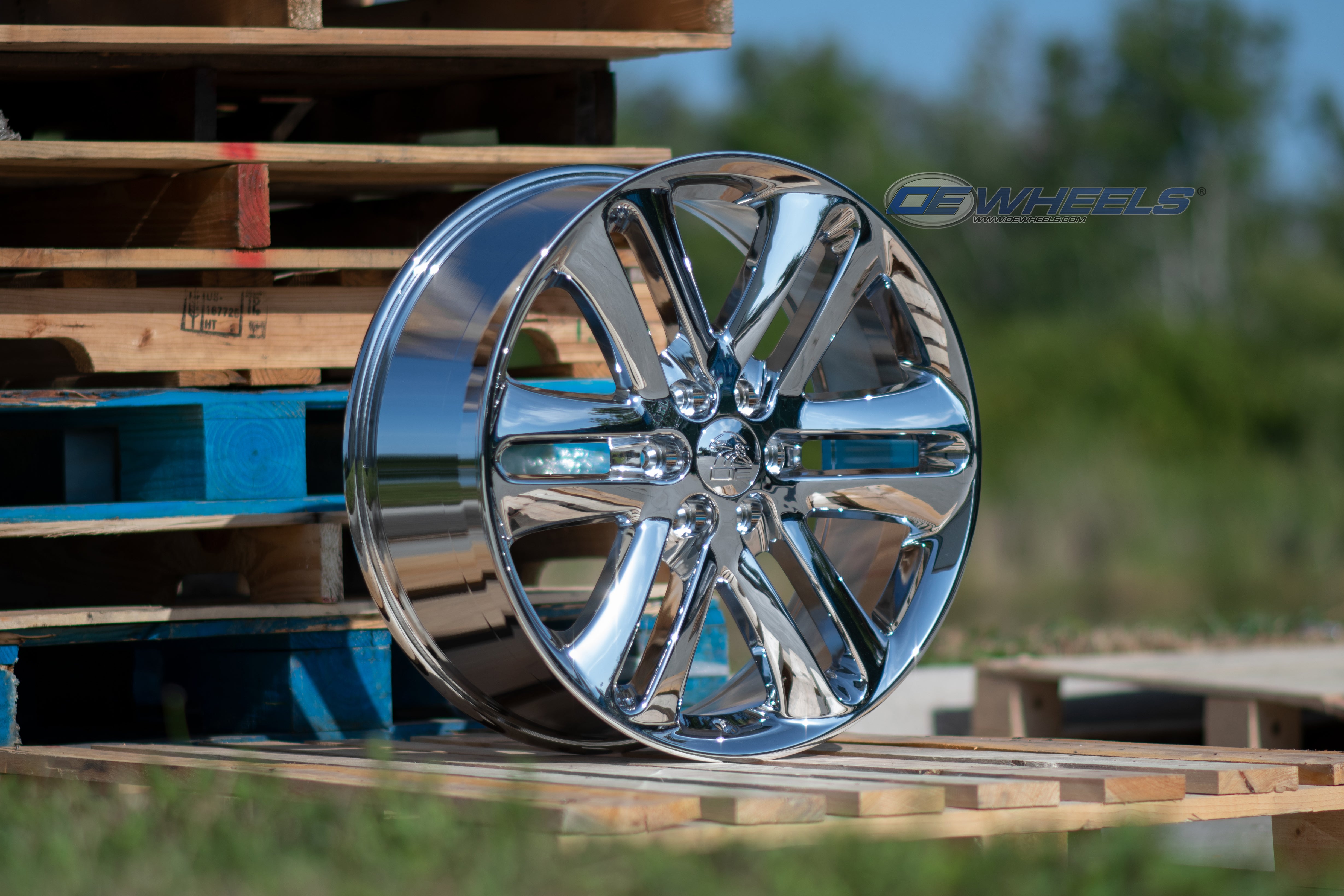 OE Wheels FR76-22090-6135-44C 22" Replica FR76 fits Ford F150 22x9 Chrome