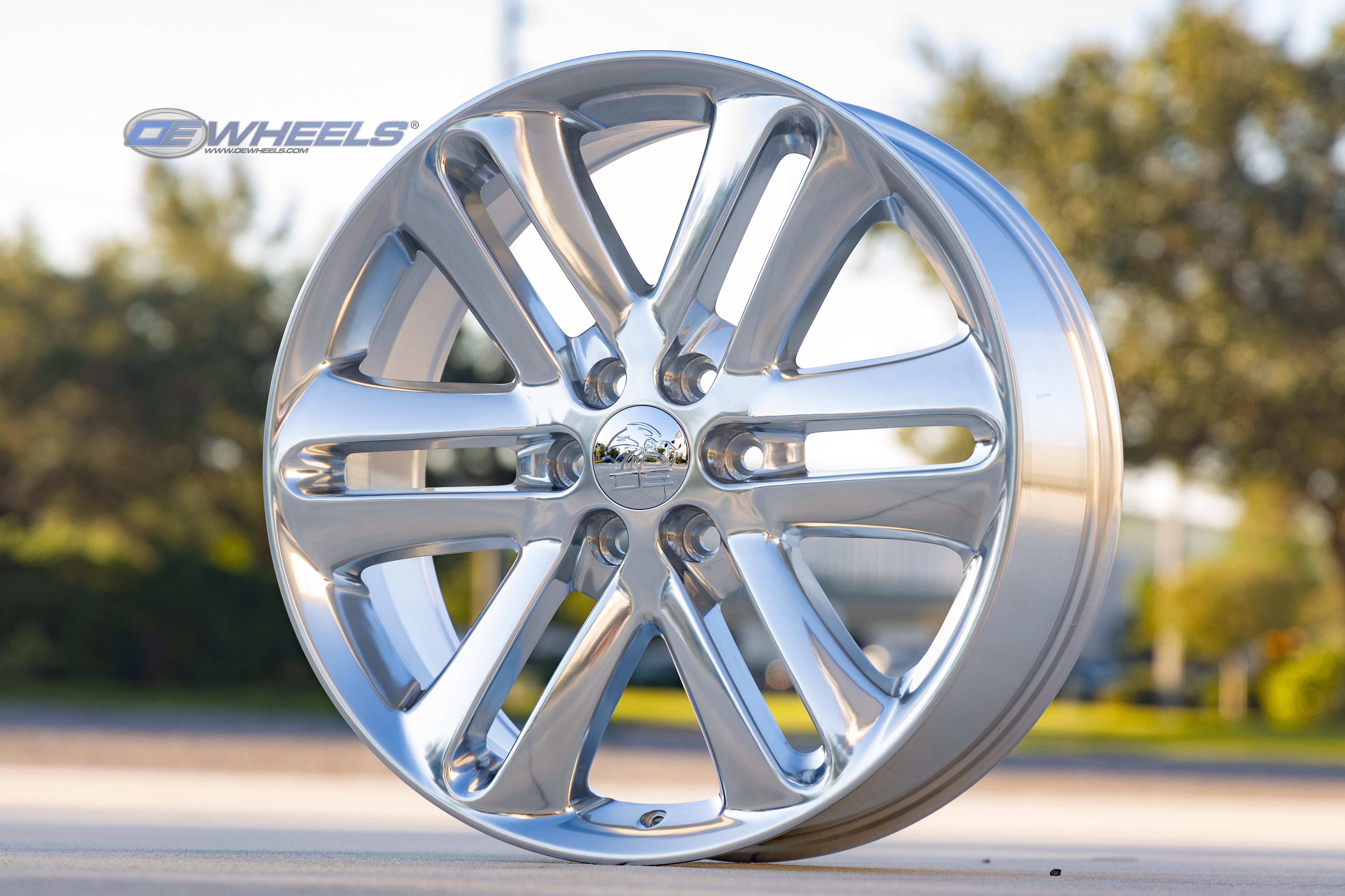 OE Wheels FR76-22090-6135-44P 22" Replica FR76 fits Ford F150 22x9 Polished