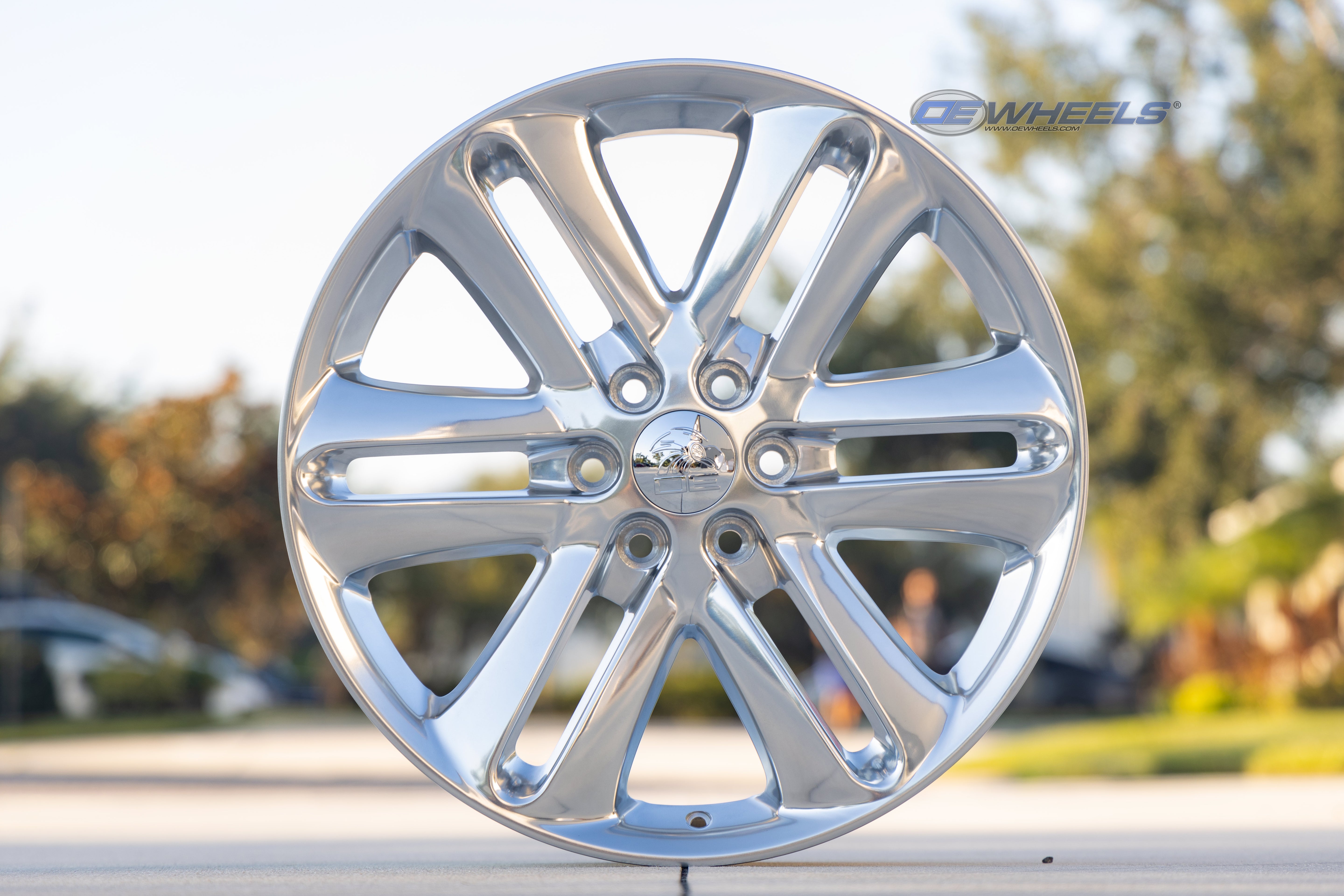 OE Wheels FR76-22090-6135-44P 22" Replica FR76 fits Ford F150 22x9 Polished