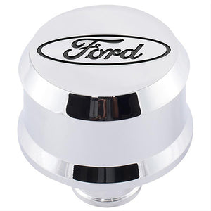 FORD 302-439 Valve Cover Breather w/ Slant Edge Alm Chrome