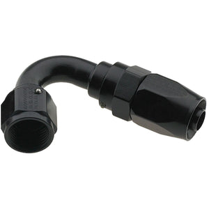 FRAGOLA 231207-BL Hose Fitting #8 120 Deg. to #6 Hose Black