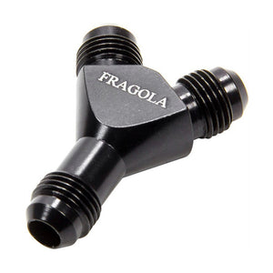 FRAGOLA 900607-BL 6an x Dual #4 Male Y- Fitting Black