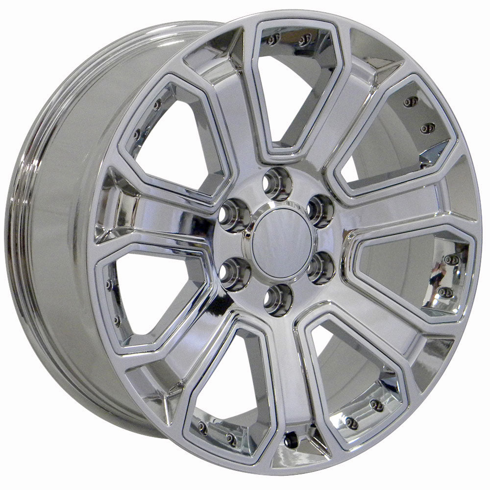 OE Wheels CV93B-22090-6550-24C-ic 22" Replica CV93B fits Chevy Silverado Chrome