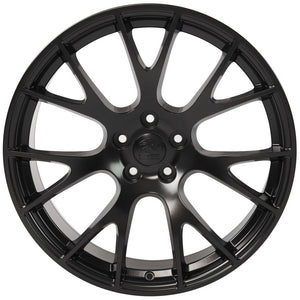 OE Wheels DG69-22100-5550-25B1 22" Replica fits Dodge RAM Hellcat 22x10 Black