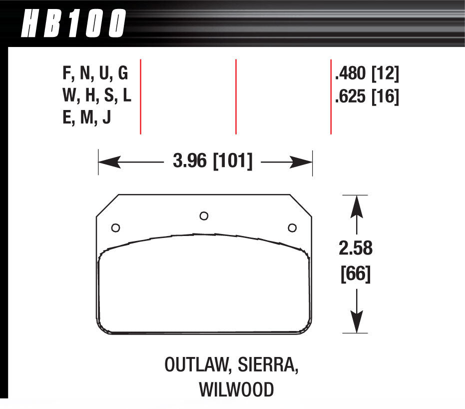 HAWK BRAKE HB100F.480
