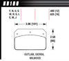 HAWK BRAKE HB100F.480
