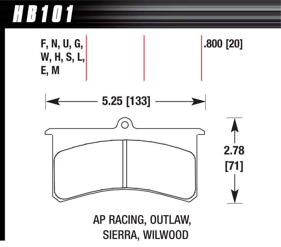 HAWK BRAKE HB101U.800