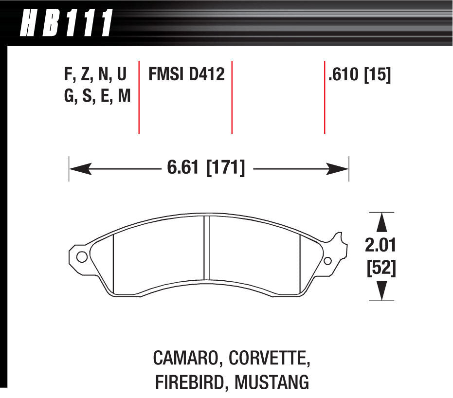 HAWK BRAKE HB111F.610