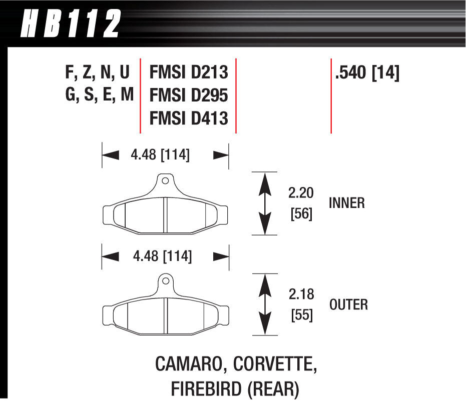 HAWK BRAKE HB112E.540