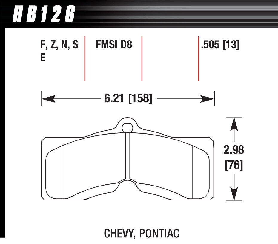 HAWK BRAKE HB126Z.505