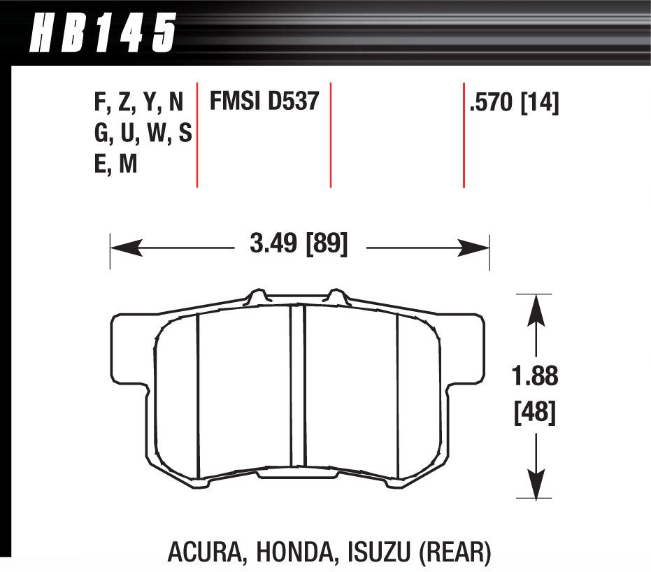 HAWK BRAKE HB145N.570