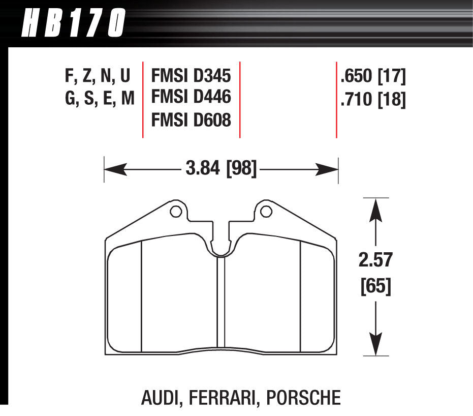 HAWK BRAKE HB170G.650