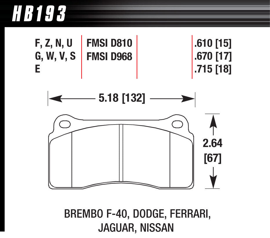 HAWK BRAKE HB193F.670