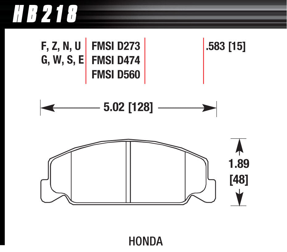 HAWK BRAKE HB218N.583