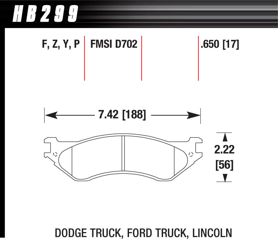 HAWK BRAKE HB299P.650