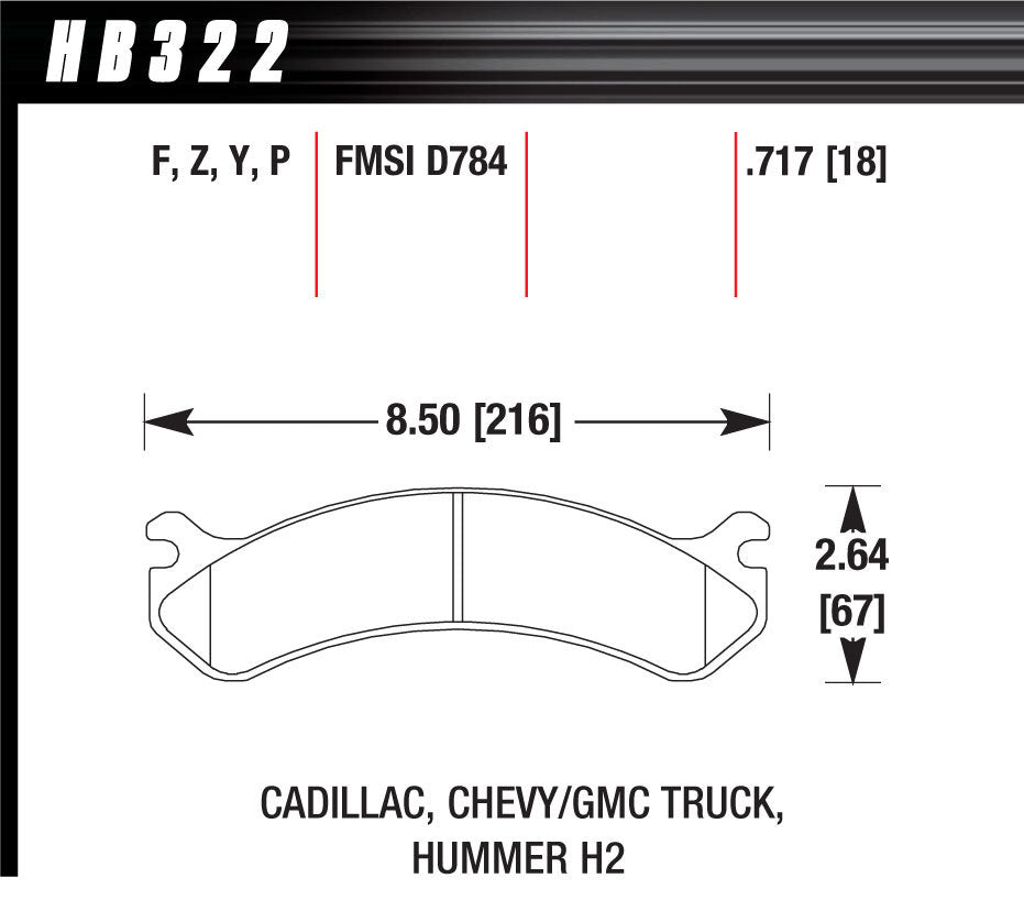 HAWK BRAKE HB322P.717