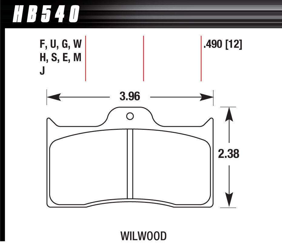 HAWK BRAKE HB540G.490