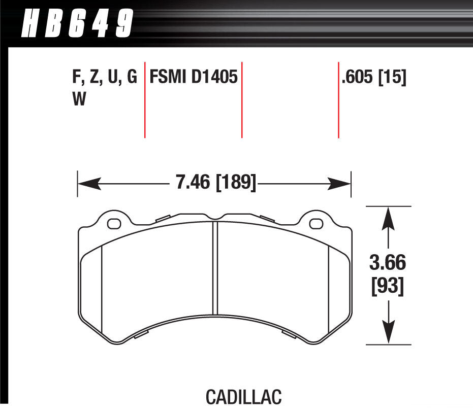 HAWK BRAKE HB649Z.605