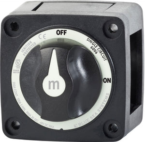 BLUE SEA 6006200-BSS SWITCH BATTERY M ON/OFF W/KNOB BLK