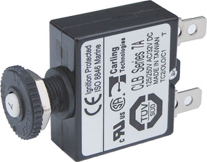 BLUE SEA 7053-BSS CIRCUIT BREAKER PUSH BUTTON QC 7A