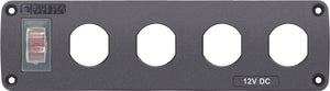 BLUE SEA 4369-BSS PANEL ACC H2O 4 SOCKET BLANK