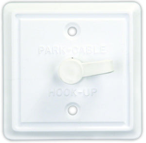 JR PRODUCTS 47795 SQUARE CABLE TV PLATE PW