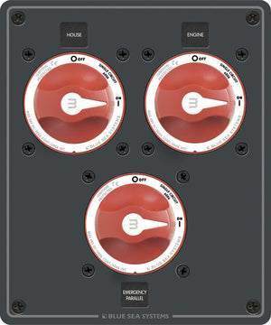 BLUE SEA 8280-BSS PANEL DC BATTERYMNG 3M DUAL BAT