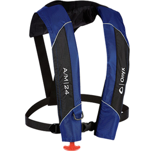 ONYX OUTDOOR 132000-500-004-15 A/M-24 AUTO/MANUAL LIFEJACKET BLUE
