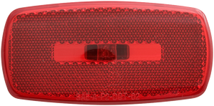 OPTRONICS MC32RBBP MARK LIGHT OVAL RV BK BS RED