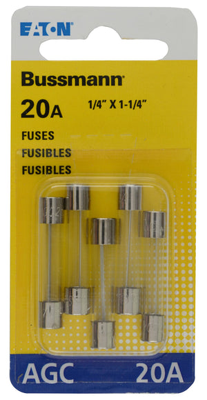 BUSSMANN BP/AGC-20-RP 5PK BP/AGC20 FUSES
