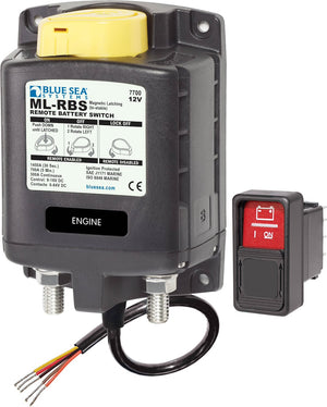 BLUE SEA 7700-BSS SOLENOID ML 500A 12V RBS W/MANCTRL