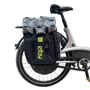 ELBY BIKES E08157 PANNIER BAG BLACK W/PISTACHIO LOGO