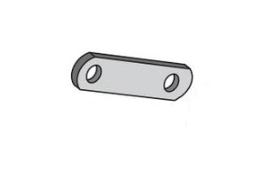DEXTER AXLE 018-020-05 SHACKLE LINK SHORT BLACK 2.25 HOLE