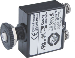 BLUE SEA 2129-BSS CIRCUIT BREAKER PUSH BUTTON ST 3A