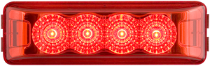 OPTRONICS MCL63RBP 4 LED MIROFLEX THIN LINE;RED;POLY