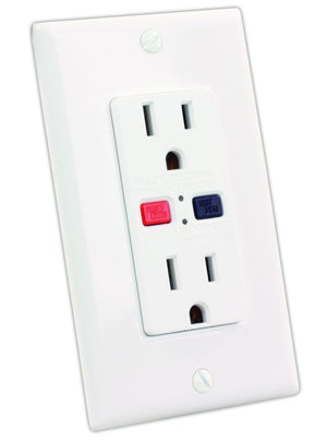 JR PRODUCTS 15005 GFCI ELECT OUTLET WHT