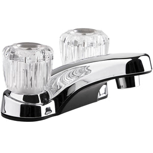DURA FAUCET DF-PL700A-CP LAV W/CRYSTAL SCRM POL